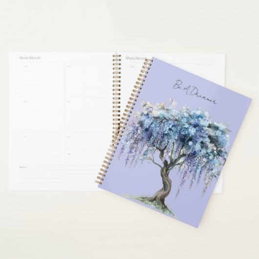 Arbre romantique à fleurs violettes (Devant avec enveloppe)