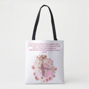 Arbre rose de la vie Sac fourre-tout inspirationne