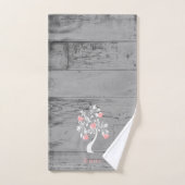 Arbre rose des coeurs Ensemble de serviettes de ba (Serviette à main)