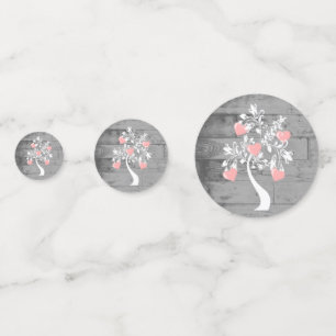 Arbre rose des Coeurs Table Mariage Confetti