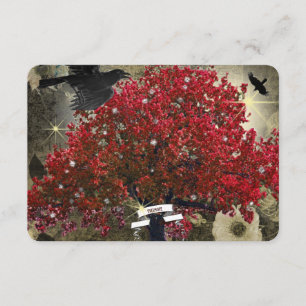 Arbre rouge corbeau RSVP gothique RSVP