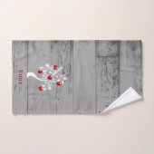 Arbre rouge des coeurs Ensemble de serviettes de b (Serviette à main)