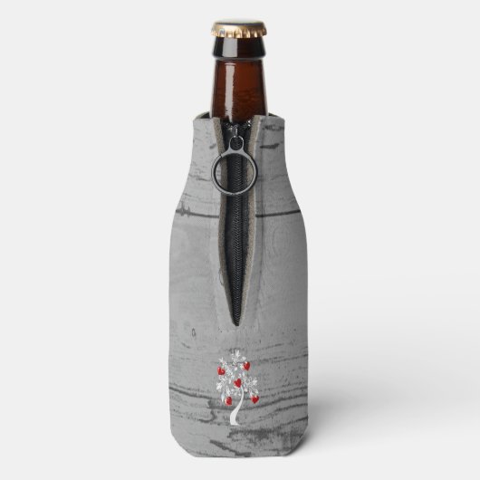 Arbre rouge des coeurs Glacière de bouteille perso (Bouteille Dos)