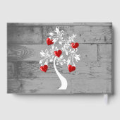 Arbre rouge des coeurs Livre d'or Mariage (Verso)