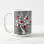 Arbre rouge des coeurs Mug de café personnalisé (Gauche)