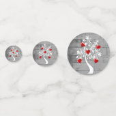 Arbre rouge des Coeurs Table Mariage Confetti (Devant)