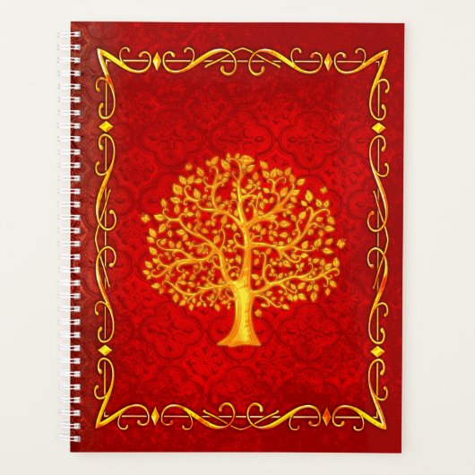 Arbre rouge et or Faux Cuir Tome ancien (Devant)