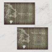 Arbre Rustique Avec Carte de visite Coeur Monogram (Devant / Derrière)