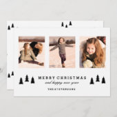 Arbre rustique | Carte photo de vacances moderne (Devant / Derrière)