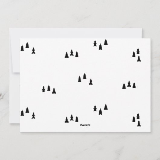 Arbre rustique | Carte photo de vacances moderne (Dos)