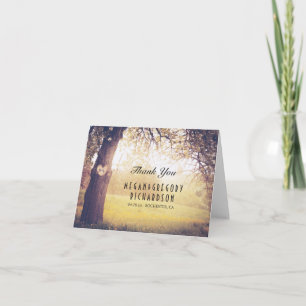 Arbre rustique et cœur en bois Mariage Merci
