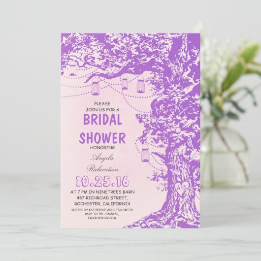 Arbre rustique & jarres de maçon invitations à la  (Debout devant)