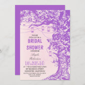 Arbre rustique & jarres de maçon invitations à la  (Devant / Derrière)