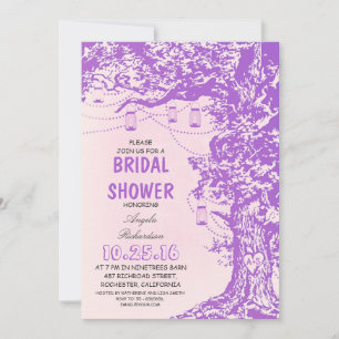 Arbre rustique & jarres de maçon invitations à la 