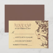Arbre rustique & jarres de maçon mariage rsvp (Devant / Derrière)