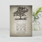 Arbre rustique & lumières à cordes invitations de  (Debout devant)