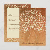 Arbre rustique rouge chaud rsvp avec enveloppes (Devant / Derrière)