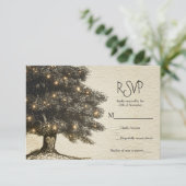 Arbre rustique vintage & Lumières Mariage RSVP (Debout devant)
