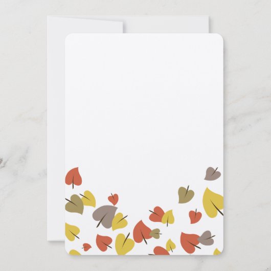 Arbre sculpté d'automne et Faire-part de mariage F (Dos)