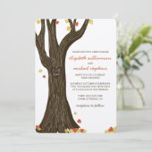 Arbre sculpté d'automne et Faire-part de mariage F (Debout devant)