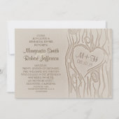 arbre sculpté répétition rustique invitations dîne (Devant)