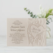 arbre sculpté répétition rustique invitations dîne (Debout devant)