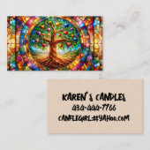 ARBRE SI LA VIE CARTES DE VISITE PERSONNALISÉS (Devant / Derrière)