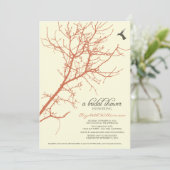 Arbre Silhouette Invitation de la douche nuptiale  (Debout devant)