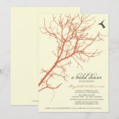 Arbre Silhouette Invitation de la douche nuptiale  (Devant / Derrière)