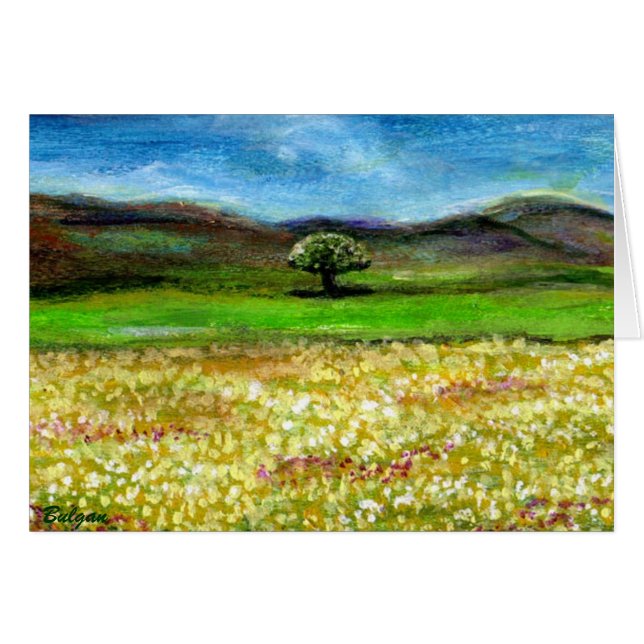 ARBRE SOLITAIRE DANS LE CHAMP DE FLEURS JAUNES, TO (Devant horizontal)