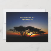 Arbre solitaire du Faire-part de retraite au lever (Devant)