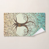 Arbre spiral de vie - Yggdrasil (Serviette à main)