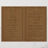 Arbre sur bois brun programme de mariage pour les  (Dos)