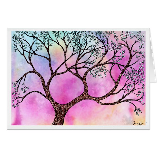 Arbre sur le vélin avec l'arrière - plan (Devant Horizontal)