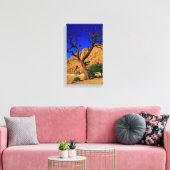 Arbre Terre Rouge Ciel Bleu Namibie Toile Imprimée (Insitu(Salon))