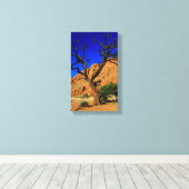 Arbre Terre Rouge Ciel Bleu Namibie Toile Imprimée (Insitu (Plancher de Bois))
