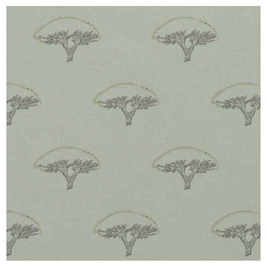 Arbre, tissu de dessin Socotra Dragon Tree (Fermer)
