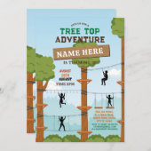 Arbre Top Birthday Adventure Park Invitation extér (Devant / Derrière)