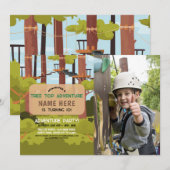 Arbre Top Birthday Adventure Park Invitation extér (Devant / Derrière)