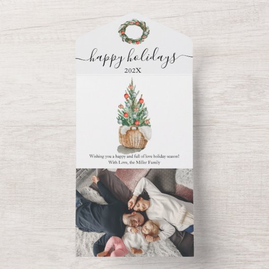 Arbre traditionnel de Noël tout en une carte de va (À l'intérieur)