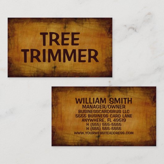 Arbre Trimmer Carte de visite antique (Devant / Derrière)