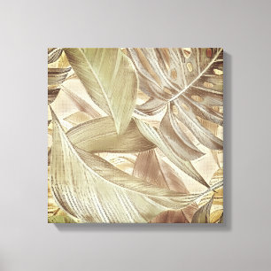 Arbre tropical feuille murale toile
