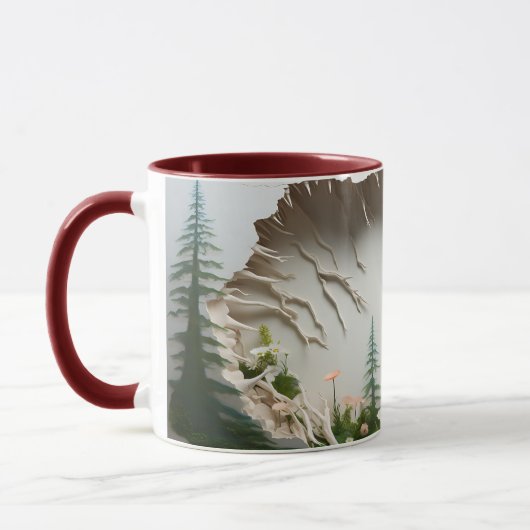 Arbre Trunk Hollow Log Céramique ☕ café Mug (Gauche)