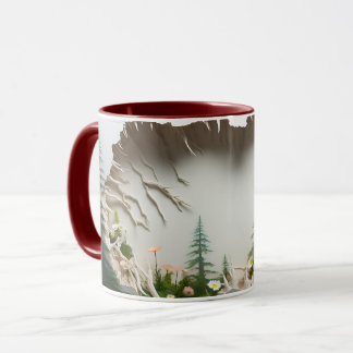 Arbre Trunk Hollow Log Céramique ☕ café Mug