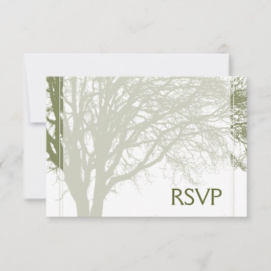 Arbre vert de la vie Barre Mitzvah RSVP (Devant)