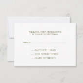 Arbre vert de la vie Barre Mitzvah RSVP (Dos)