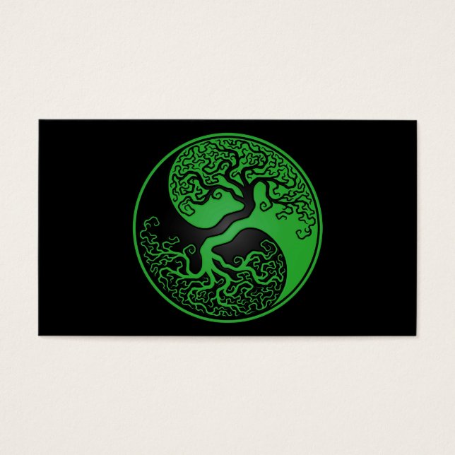 Arbre vert et noir de la vie Yin Yang (Devant)