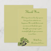 arbre vert japonais de bonsaïs du carte de (Devant / Derrière)