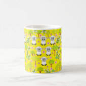 Arbres à moutons jaunes Mug floral (Centre)