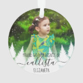 Arbres à neige Fiers Grand-parents Nom de la photo (dos)